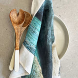 Greece Collection: Plunge at Anti Paros Linen Tea towel
