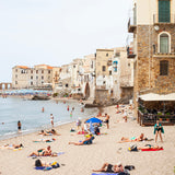 Images from Italy: Afternoon at Cefalu Linen Tea Towel