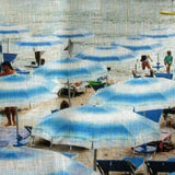 Images from Italy: Cefalu Umbrellas Linen Tea Towel