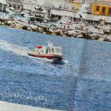 Greece Collection: Hydra Port Linen Tea Towel