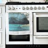 Greece Collection: Paros Makria Miti Beach Linen Tea towel