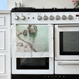 Images from Italy: Salina Spiaggia Dello Scario Linen Tea Towel