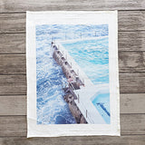 Tea towel Evening Swim, Bondi Icebergs