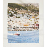 Greece Collection: Hydra Port Linen Tea Towel