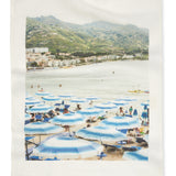 Images from Italy: Cefalu Umbrellas Linen Tea Towel