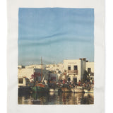 Greece Collection: Naoussa Port Paros Linen Tea Towel